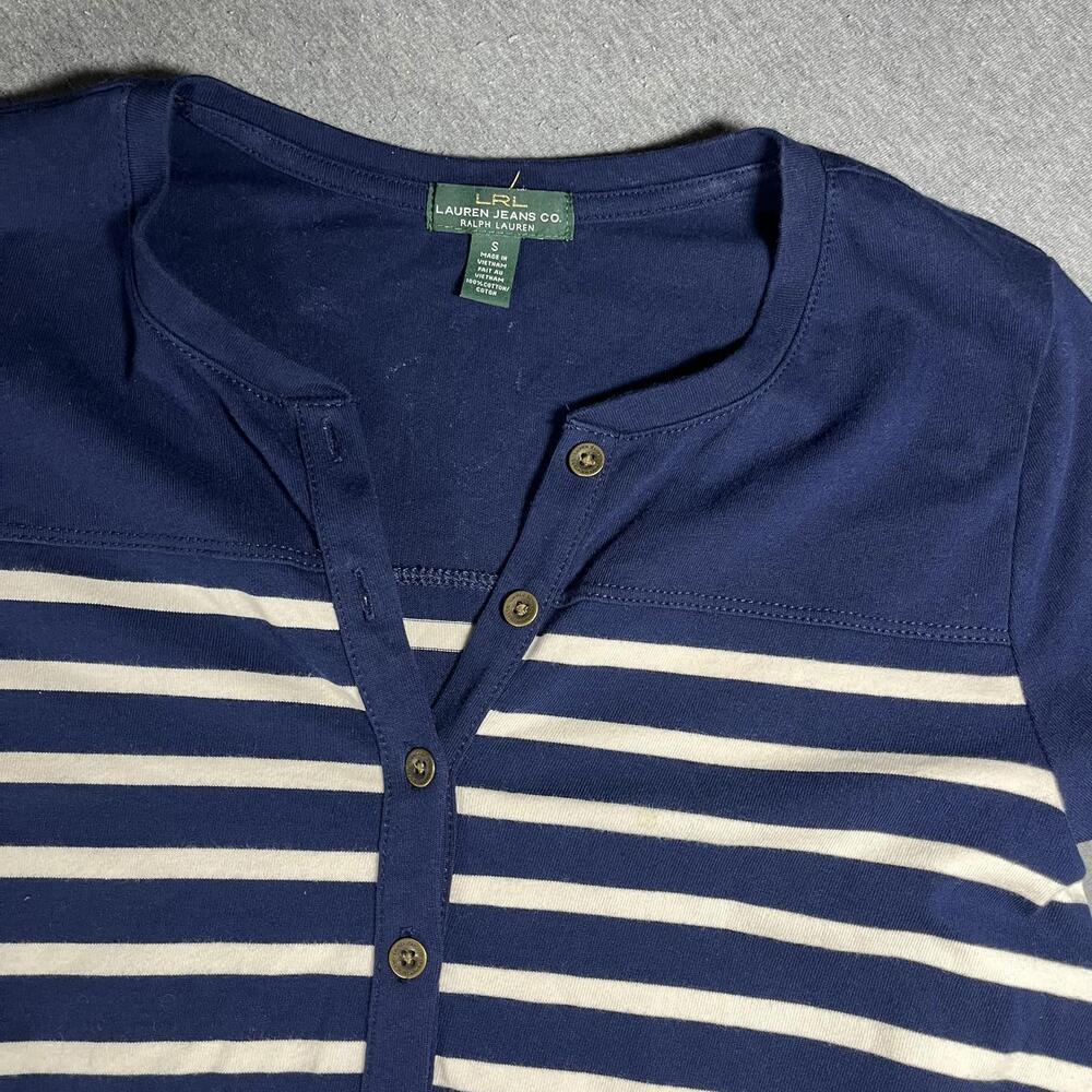 LRL Ralph Lauren Small Tie Waist Shirt Dress Mini Sailor Lauren Jeans Co - Picture 3 of 9